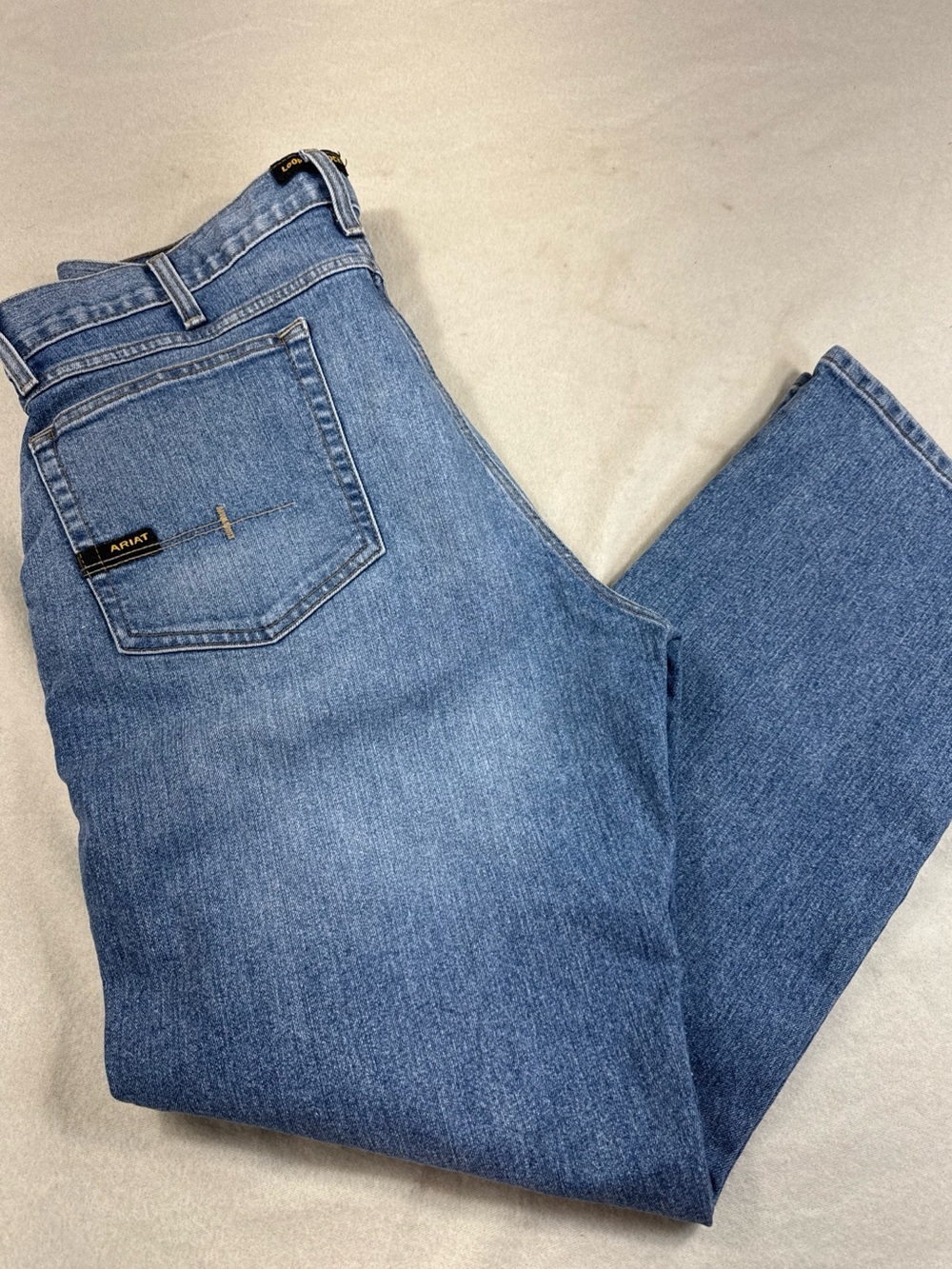 Ariat Rebar M4 DuraStretch Jeans 38x32 Blue Haze Relaxed Boot Cut 10021854